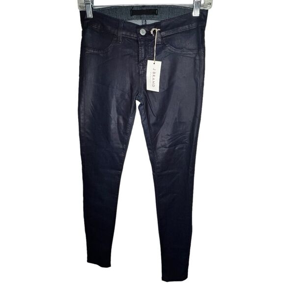 J Brand Navy Waxed Jeans Leggings nwt - Picture 1 of 8